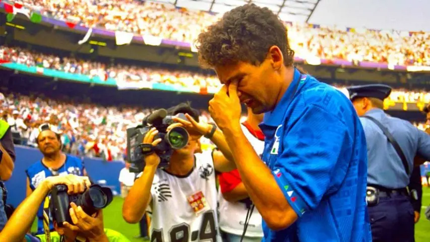 Roberto Baggio, tras un partido con Italia | EFE