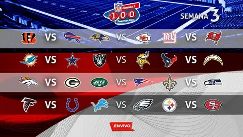 NFL en vivo y en directo Semana 3 domingo