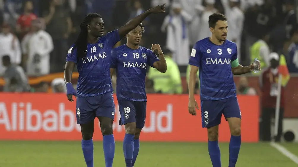 Jugadores del Al-Hilal celebran el gol ante el Esperance de Túnez | AP