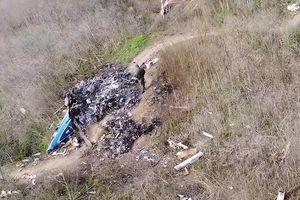 VIDEO: Los restos del helicóptero de Kobe Bryant