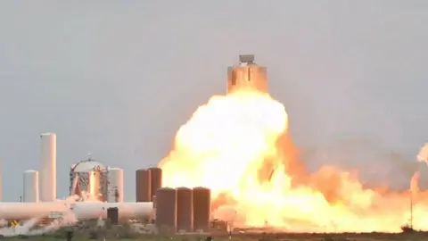 VIDEO: Nave de SpaceX SN4 explotó durante una prueba