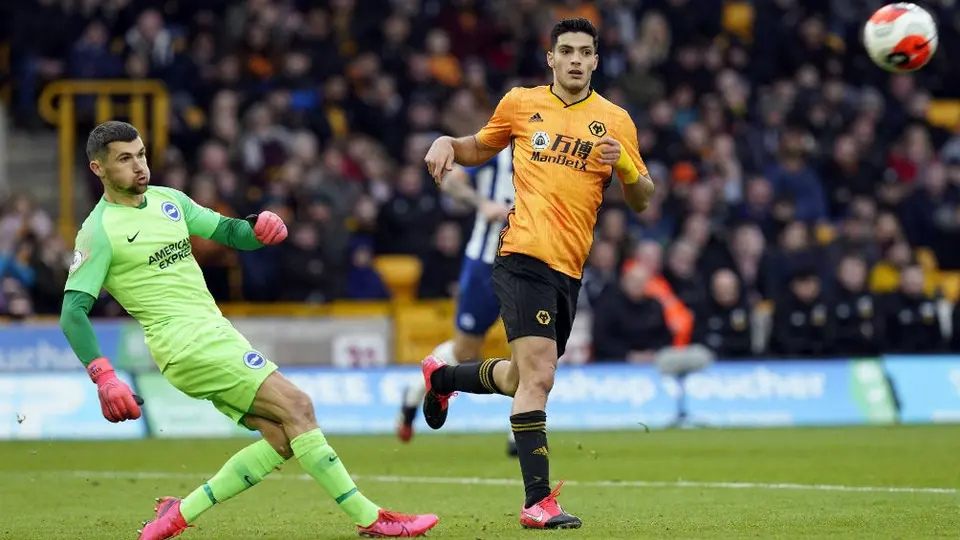 Raúl Jiménez y Wolverhampton no pasaron del empate ante Brighton