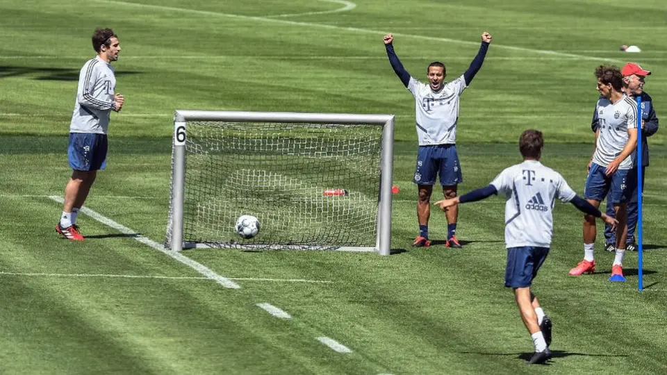 Bayern Munich regresó a los entrenamientos grupales de cara al partido ante Unión Berlín