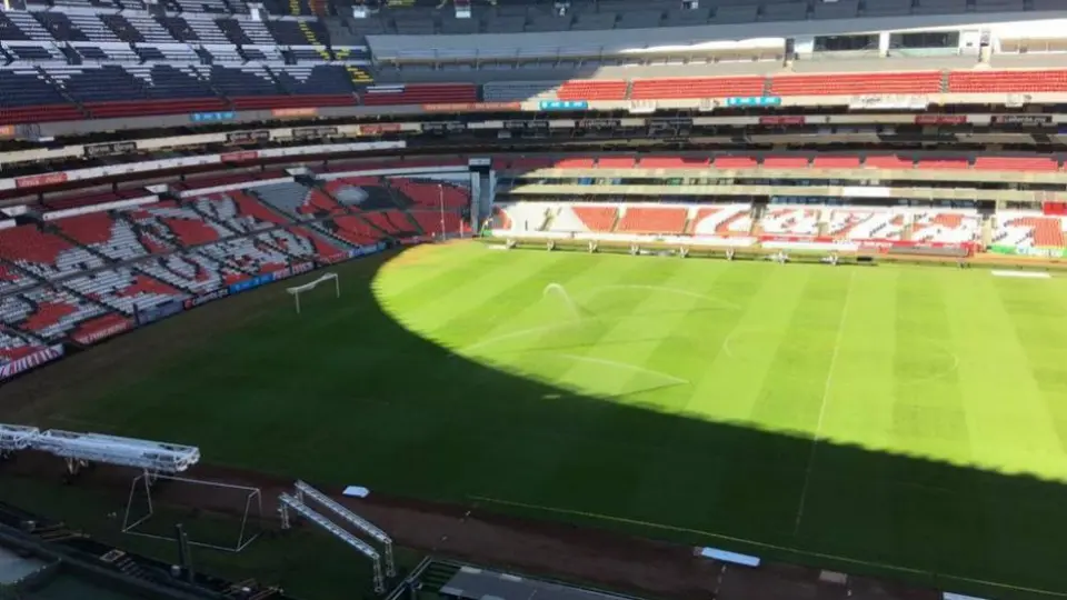 Cancha del Estadio Azteca, en perfecto estado para la Final entre América y Monterrey