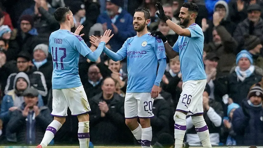 Manchester City celebra el gol de Bernardo Silva | AP