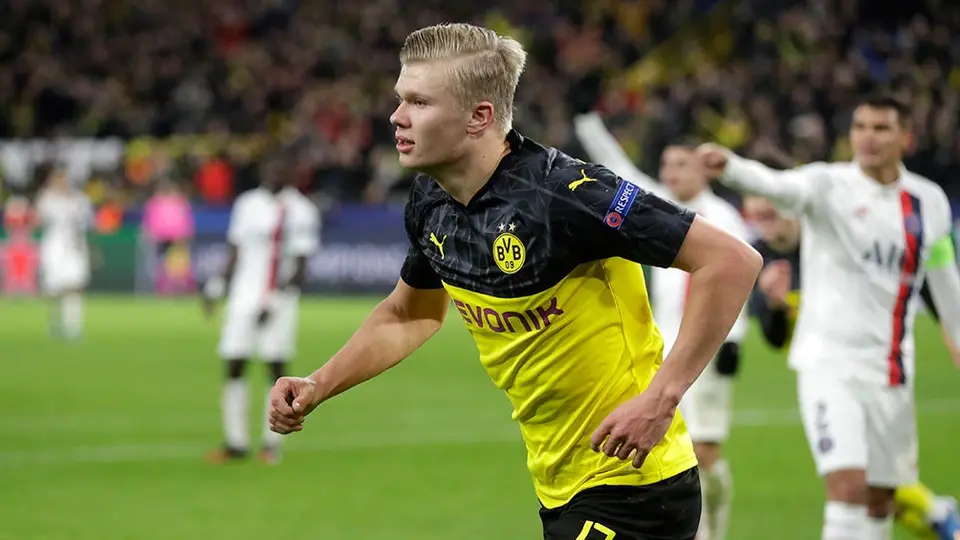 Haaland guió al Borussia Dortmund a la victoria ante el PSG en Champions