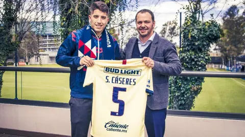 América: Santiago Cáseres heredó el número '5' de Guido Rodríguez