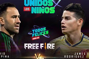 James y Ospina se unen por los niños en Free Fire