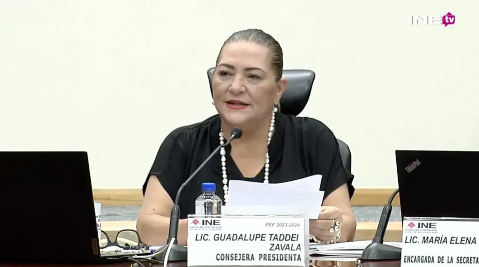 La renuncia de Guadalupe Taddei ocurre en medio de investigaciones por presuntas irregularidades relacionadas con proveedores del INE./ INE