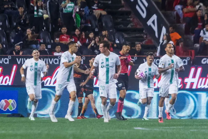 Santos festejan el gol ante Xolos l MEXSPORT