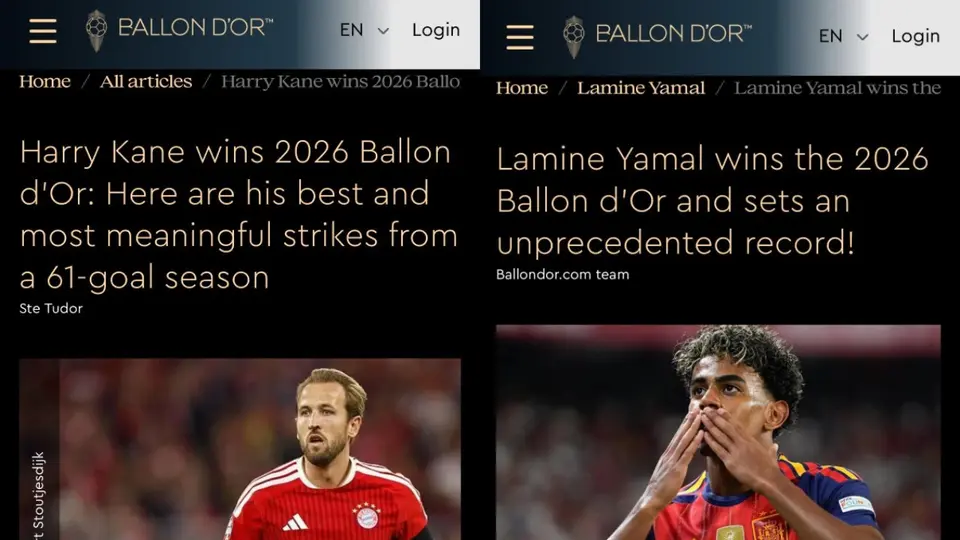 Así fueron los artículos "filtrados" de Harry Kane y Lamine Yamal | CAPTURA DE PANTALLA