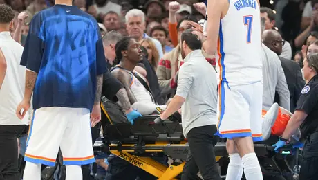 Jalen Williams del Thunder sufre escalofriante lesión y abandona la duela en camilla