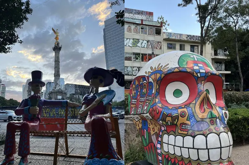 Seis cráneos monumentales integran la exposición gratuita de Día de Muertos./epsecial