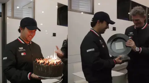 Cadillac festejó a Checo Pérez este lunes