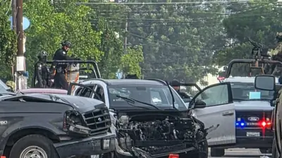 VIDEO: Atacan a balazos al secretario de Seguridad de Culiacán durante persecución en zona Aeropuerto