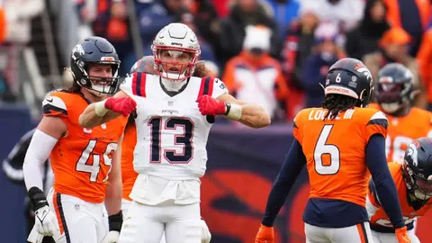Mack Hollins en el partido contra los Broncos