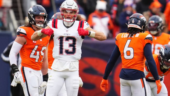 Mack Hollins en el partido contra los Broncos