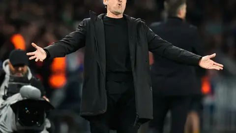 Luis Enrique durante el partido PSG vs Mónaco de la Champions League | AP