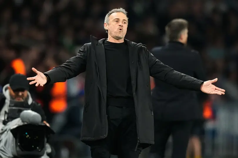 Luis Enrique durante el partido PSG vs Mónaco de la Champions League | AP