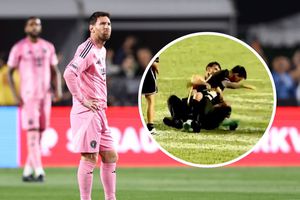 Seguridad derribó a Messi por invasión de aficionados | AP