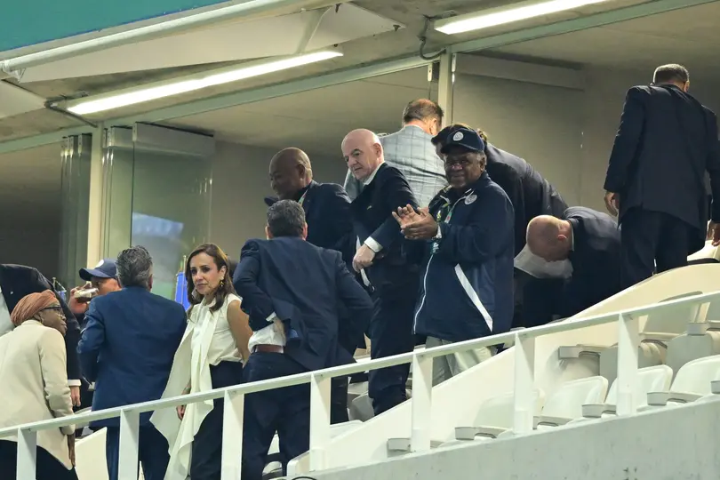Gianni Infantino en el palco durante el Repechaje Internacional de la FIFA rumbo al Mundial 2026 | MEXSPORT