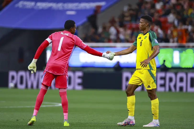 Andre Blake en el partido de Jamaica contra Nueva Caledonia en el Repechaje Internacional rumbo al Mundial 2026 | MEXSPORT