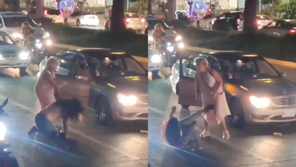 La señora supo dominar a su rival, quien se llevó  jalón de cabello, patadas y golpes en la cara / Redes Sociales