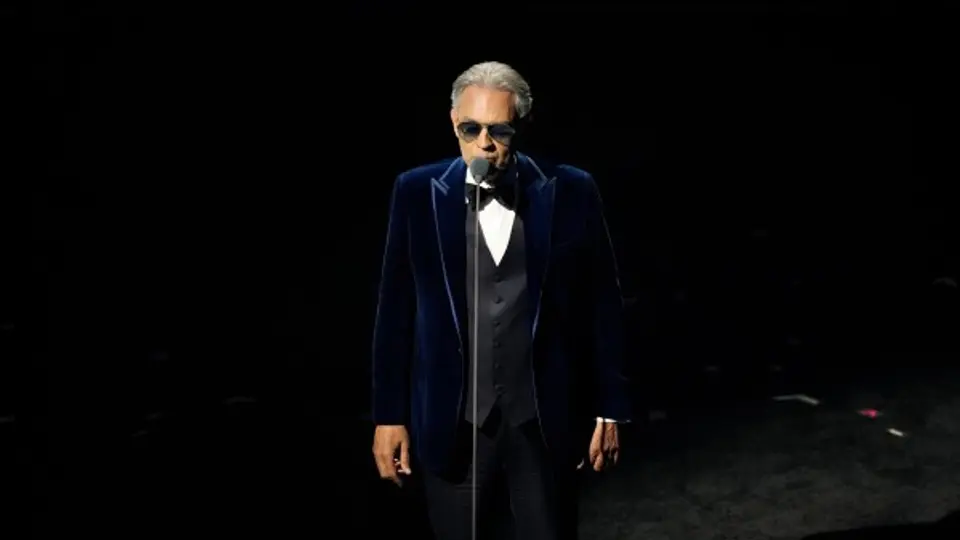 Andrea Bocelli en la gala del sorteo del Mundial 2026 el pasado diciembre en Washington D.C. / AP