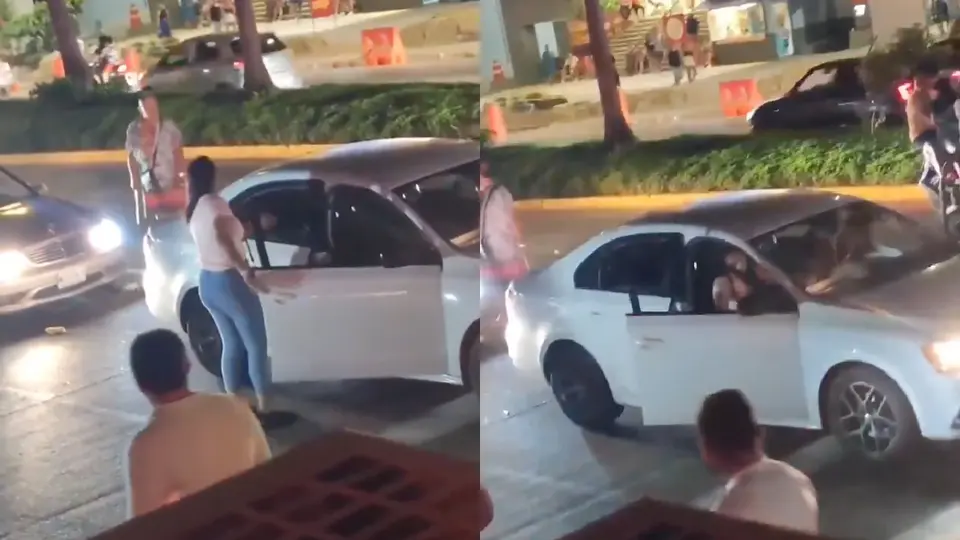 Tras verse superados, la pareja joven decidió abandonar el lugar / Redes Sociales