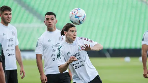 Marcelo Flores en entrenamiento con la Selección Mexicana en junio de 2022 | MEXSPORT