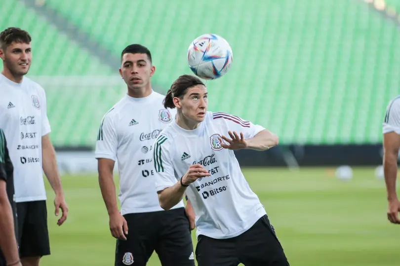 Marcelo Flores en entrenamiento con la Selección Mexicana en junio de 2022 | MEXSPORT