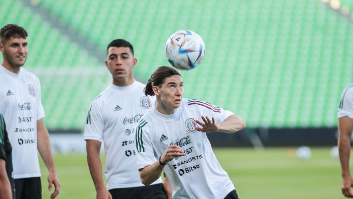 Marcelo Flores en entrenamiento con la Selección Mexicana en junio de 2022 | MEXSPORT