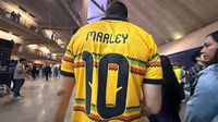 Aficionado con playera de Bob Marley | ALFREDO OLIVAREZ