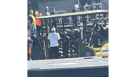 El accidente ocurrió mientras se preparaba el show masivo en la playa de Copacabana./ X: @jonasdiandrade