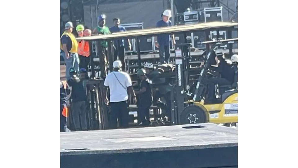 El accidente ocurrió mientras se preparaba el show masivo en la playa de Copacabana./ X: @jonasdiandrade
