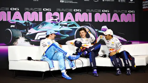 Leclerc, Verstappen y Checo Pérez en el Gran Premio de Miami 2024 | RED BULL