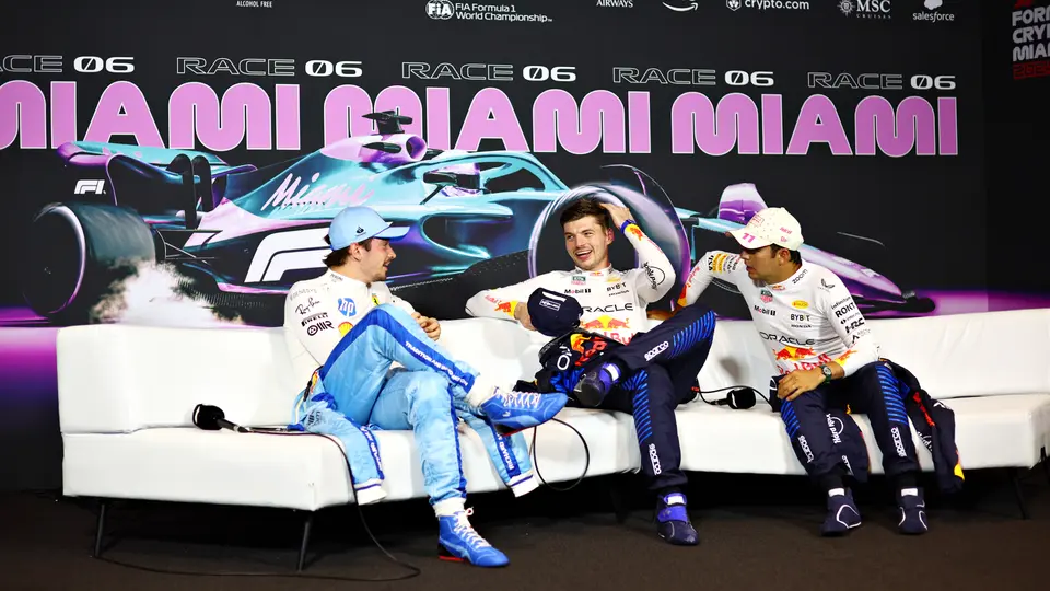 Leclerc, Verstappen y Checo Pérez en el Gran Premio de Miami 2024 | RED BULL