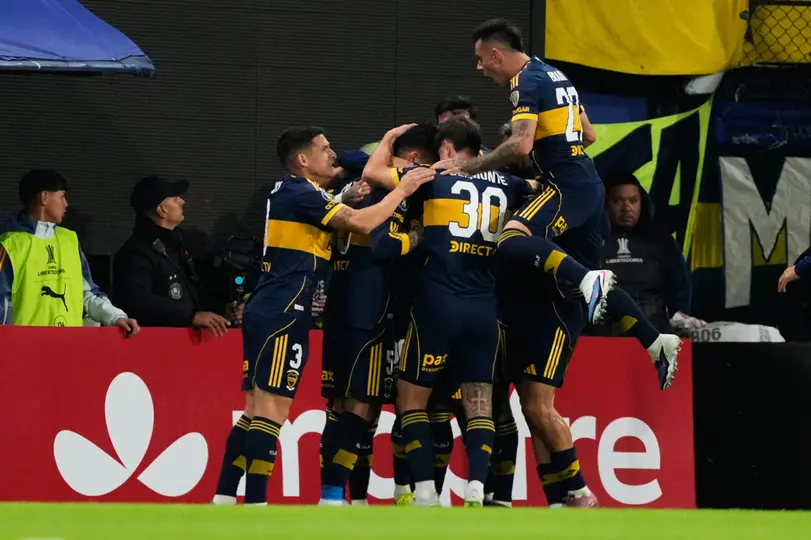 Jugadores de Boca Juniors en celebración en la Copa Libertadores | AP