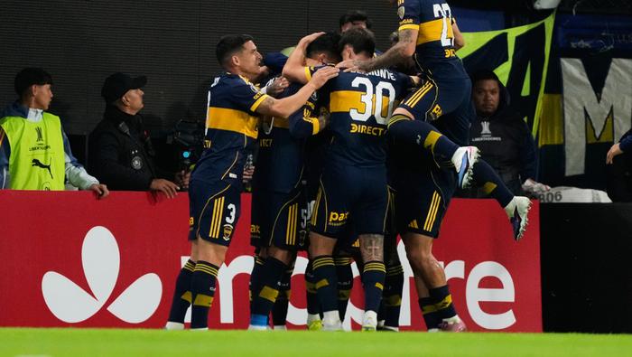 Jugadores de Boca Juniors en celebración en la Copa Libertadores | AP