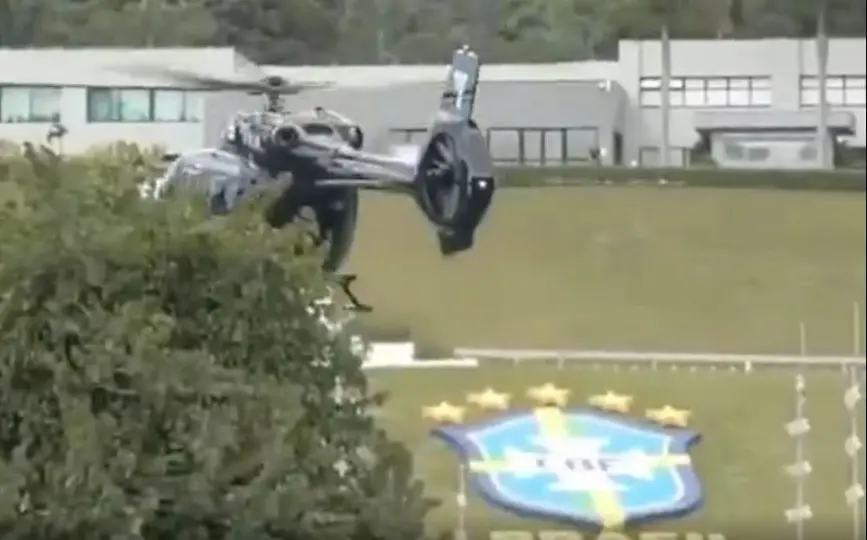 Neymar llegó en helicóptero a la concentración de Brasil | CAPTURA DE PANTALLA