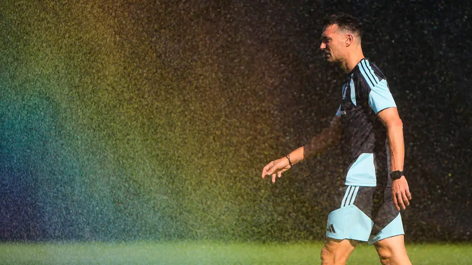 Scaloni en entrenamiento de Argentina | AP