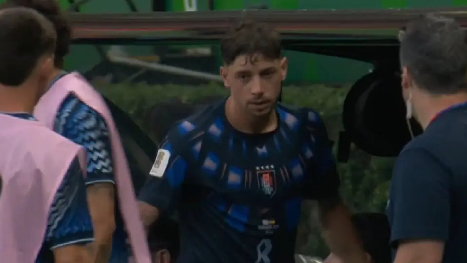 Federico Valverde tras salir ante España l CAPTURA DE PANTALLA