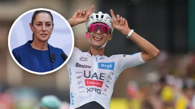 Claudia Sheinbaum felicita a Isaac del Toro por hacer historia en el Tour de France