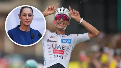 Claudia Sheinbaum felicita a Isaac del Toro por hacer historia en el Tour de France