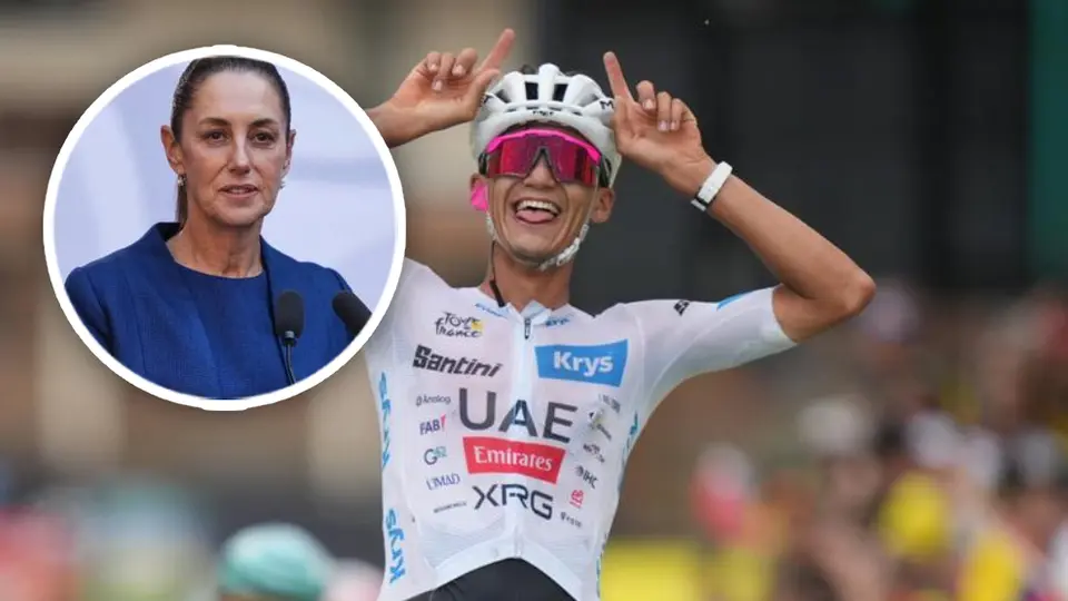 Claudia Sheinbaum felicita a Isaac del Toro por hacer historia en el Tour de France