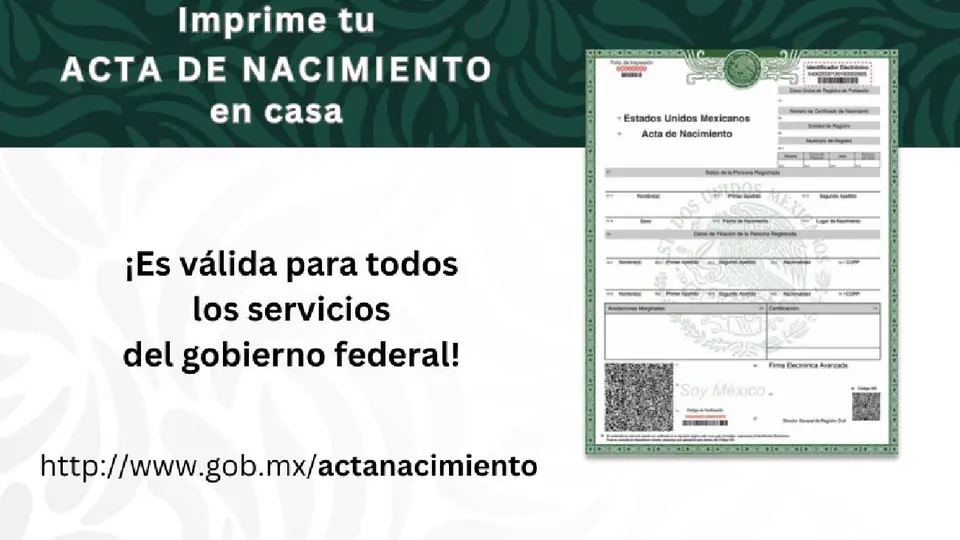Conoce si hay vigencia en el Acta de Nacimiento / Consulado de México