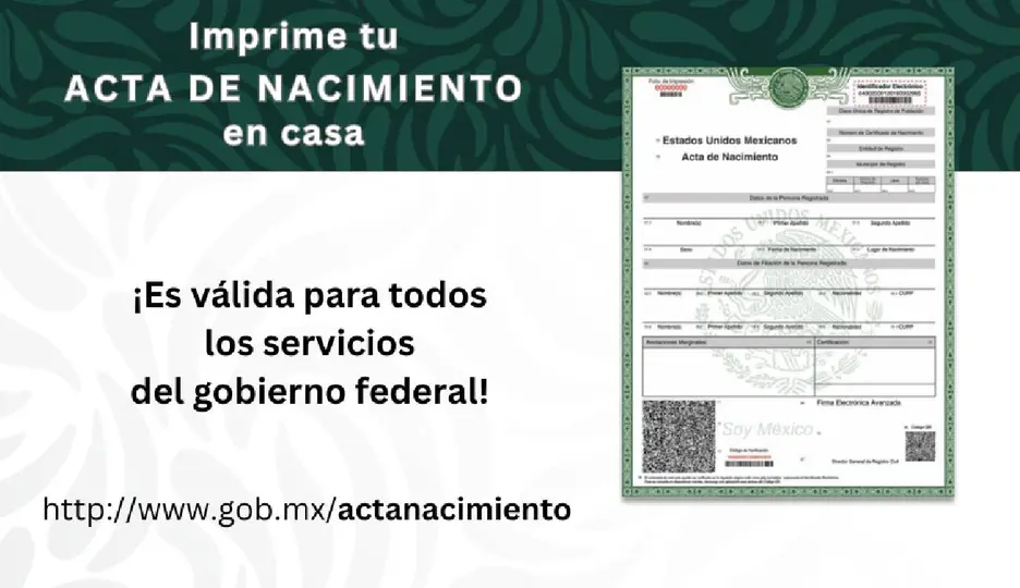 Conoce si hay vigencia en el Acta de Nacimiento / Consulado de México