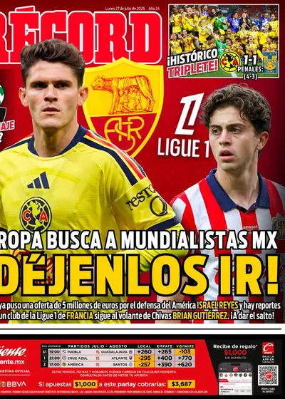Portada RÉCORD 27 julio 2026