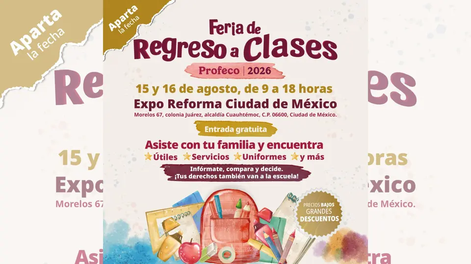 Cuadernos, lápices y mochilas formarán parte de la oferta con precios preferenciales para las familias / Profeco