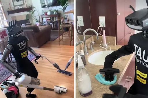 Un robot humanoide ya puede ser contratado para realizar tareas de limpieza doméstica en San Francisco./captura